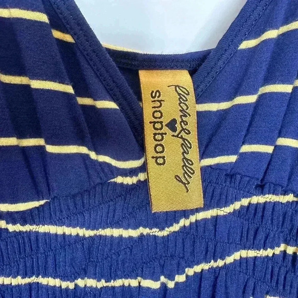 Rachel Pally and Shop Bop Blue and Yellow Striped Tank Maxi Dress in XS - Picture 6 of 8